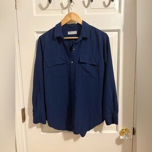 Everlane Navy Button-Front Shirt